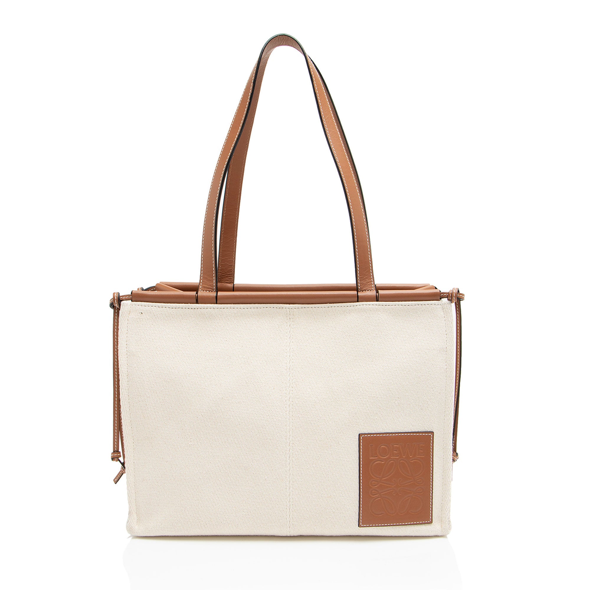 Loewe Canvas Calfskin Cushion Small Tote