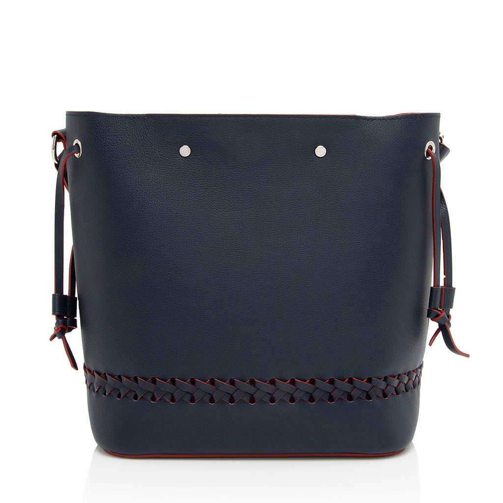 Louis Vuitton Calfskin Braided Lockme Bucket Bag (SHF-bMf3Q3)