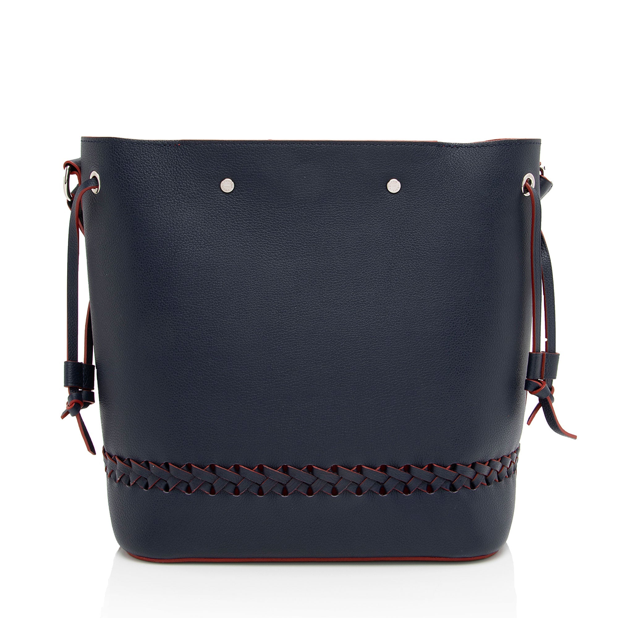 Louis Vuitton Calfskin Braided Lockme Bucket Bag (SHF-bMf3Q3)