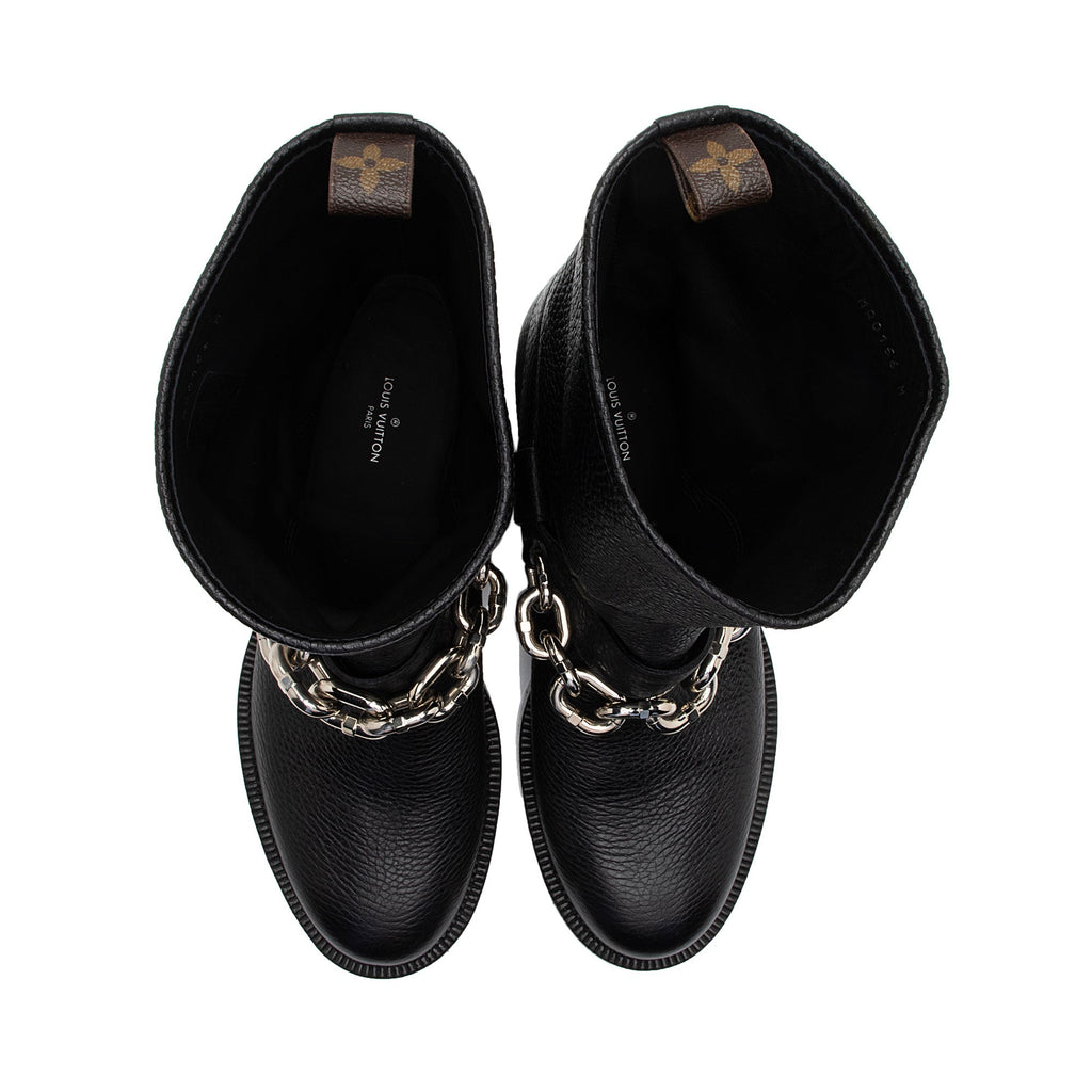 Louis Vuitton Calfskin Chain Outlaw Boots - Size 9.5 / 39.5 (SHF-mFrkQR)