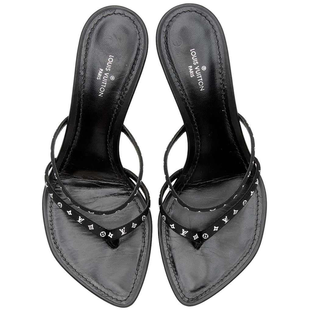 Louis Vuitton Monogram Calfskin Citizen Sandals - Size 7 / 37 (SHF-Qx95Uc)