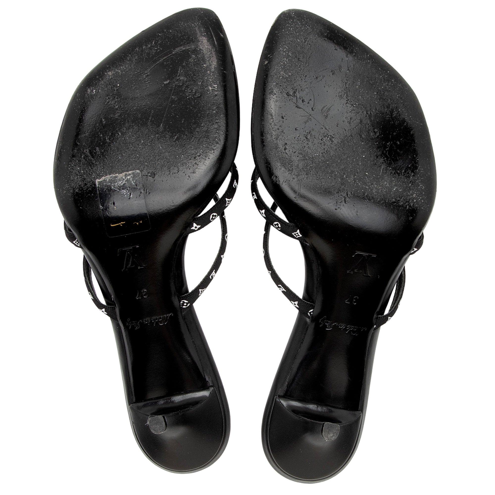 Louis Vuitton Monogram Calfskin Citizen Sandals - Size 7 / 37 (SHF-Qx95Uc)