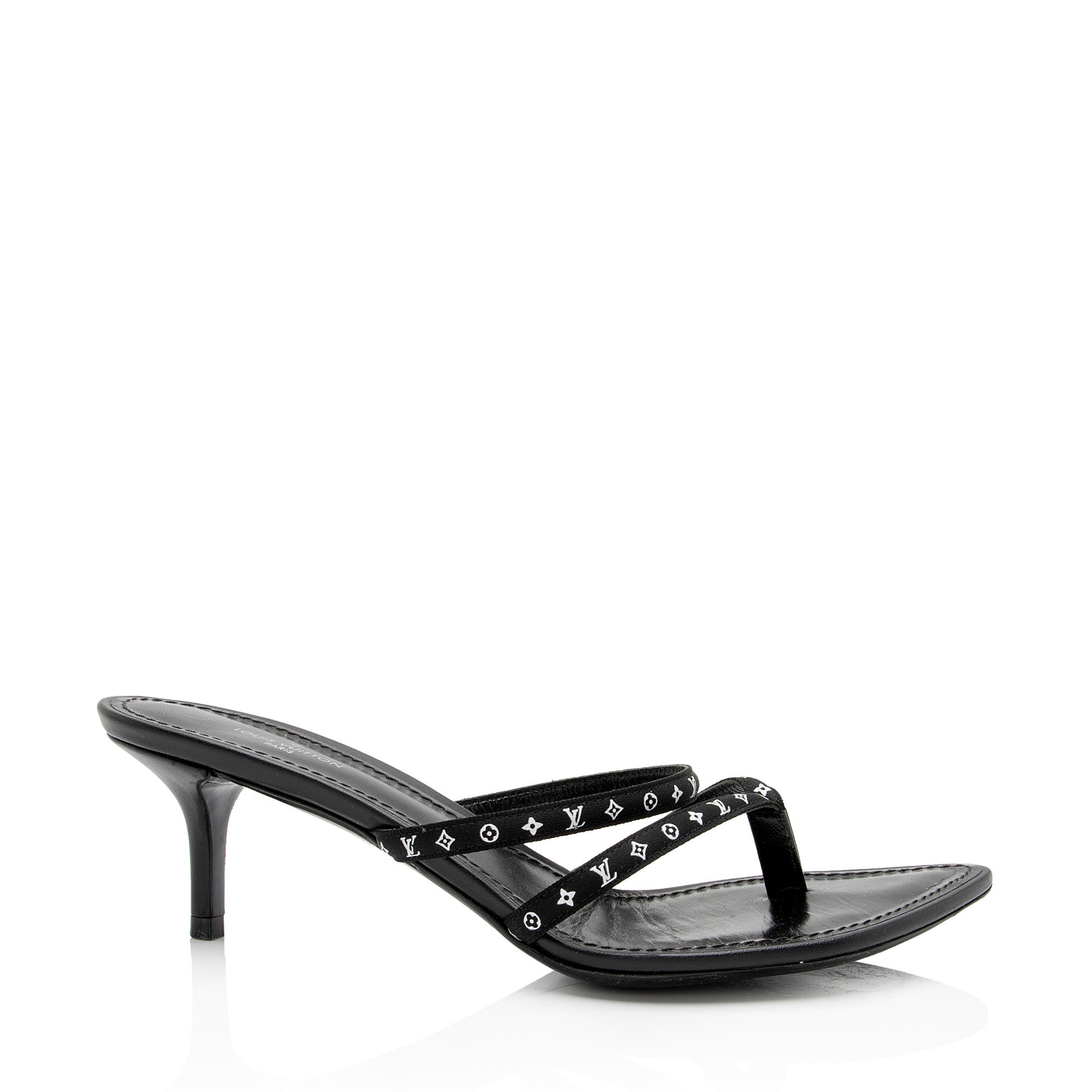 Louis Vuitton Monogram Calfskin Citizen Sandals - Size 7 / 37 (SHF-Qx95Uc)