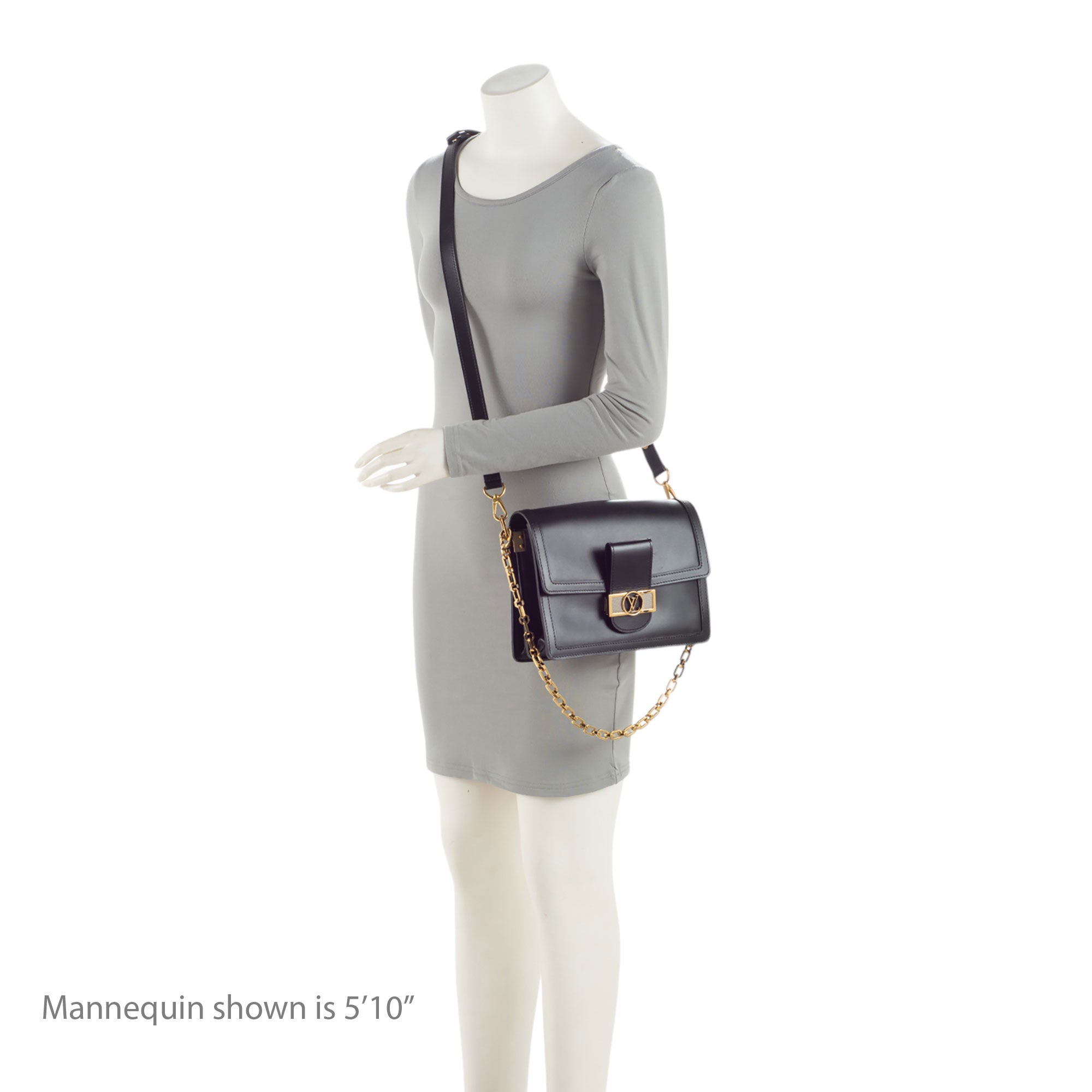 Louis Vuitton Calfskin Dauphine MM Shoulder Bag (SHF-cZl8DJ)