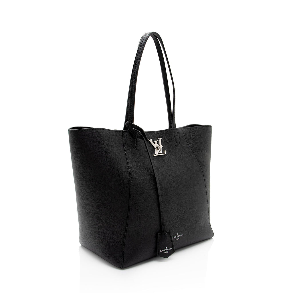 Louis Vuitton Calfskin Lockme Cabas Tote (SHF-hQ75XO)
