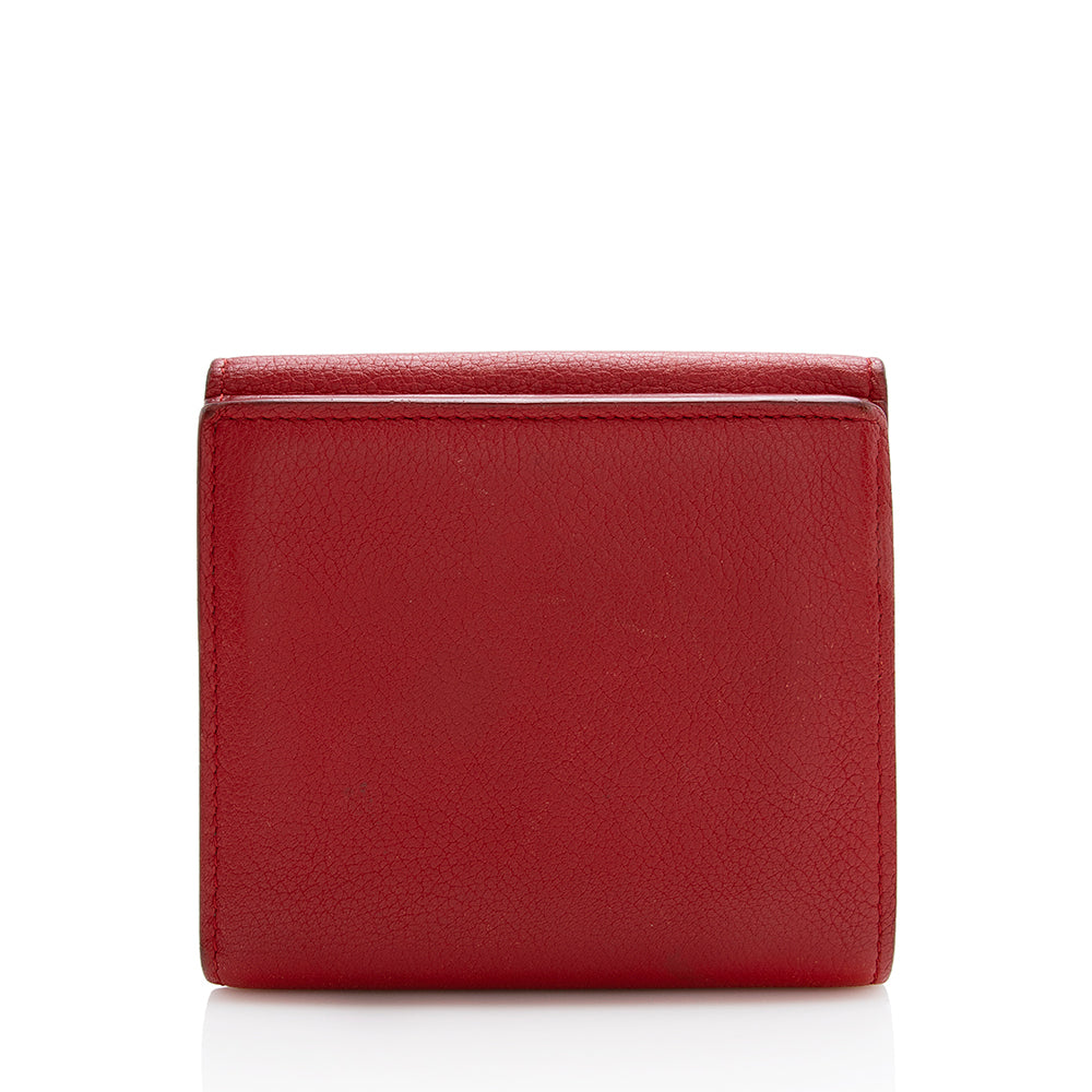 Louis Vuitton Calfskin Lockme II Compact Wallet (SHF-21658)