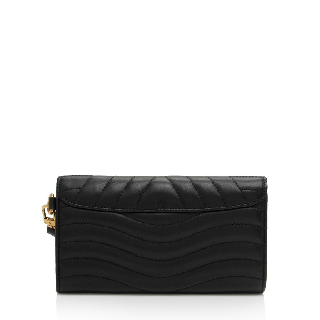 Louis Vuitton Calfskin Love Lock New Wave Long Wallet (SHF-EBv76D)