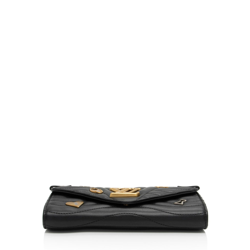 Louis Vuitton Calfskin Love Lock New Wave Long Wallet (SHF-EBv76D)