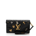 Louis Vuitton Calfskin Love Lock New Wave Long Wallet (SHF-EBv76D)