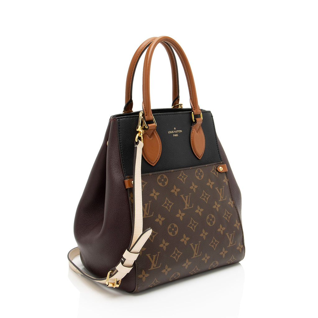 Louis Vuitton Calfskin Monogram Canvas Fold Tote MM