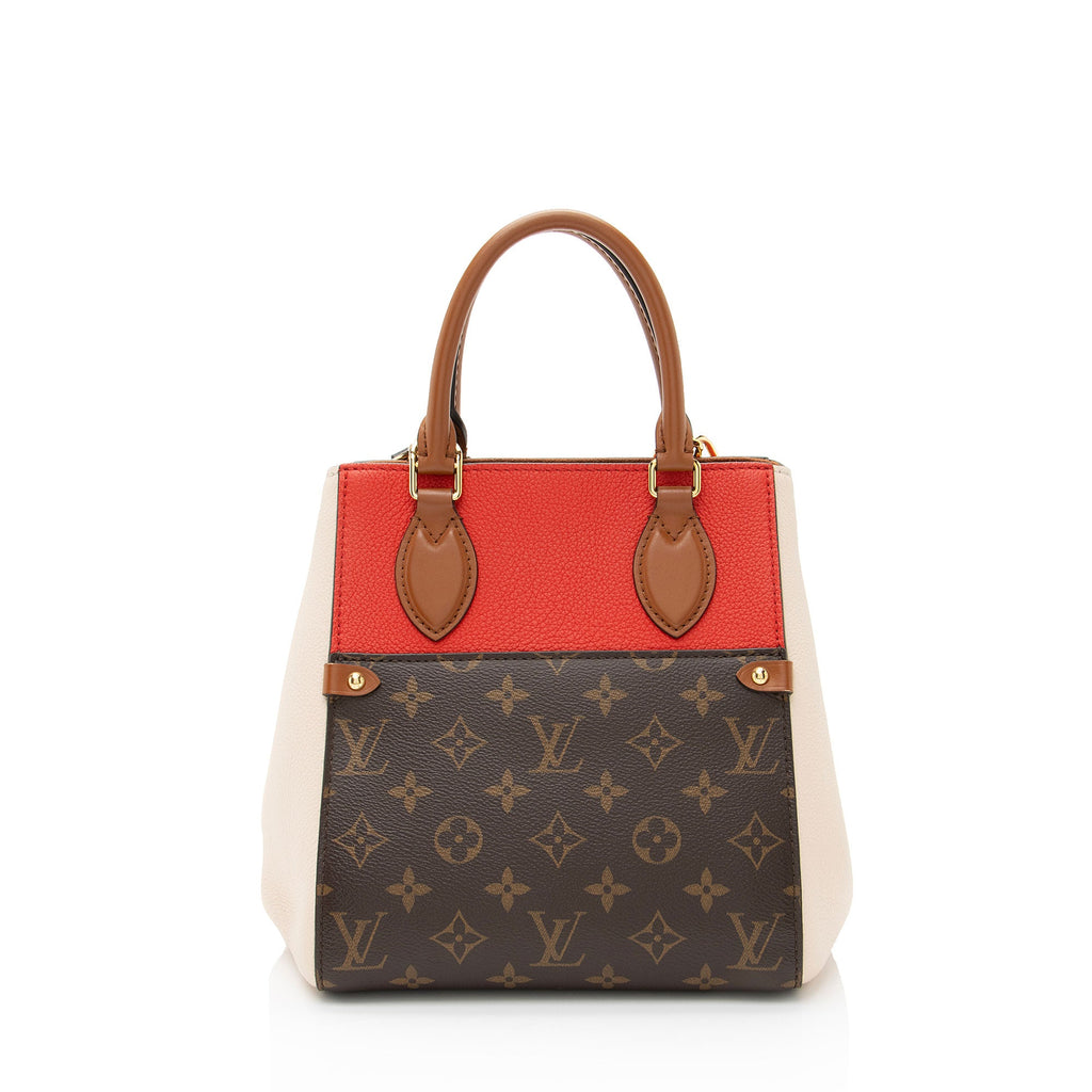 Louis Vuitton Calfskin Monogram Canvas Fold Tote PM