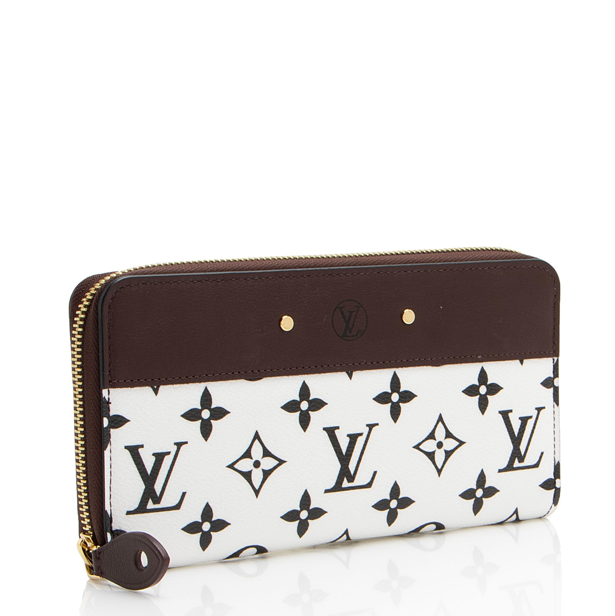 Louis Vuitton Calfskin Monogram Canvas Gamma Zippy Wallet (SHF-Hlzxc0)