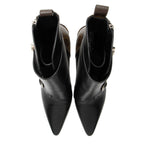 Louis Vuitton Calfskin Monogram Canvas Janet Ankle Boots - Size 9 / 39