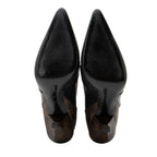 Louis Vuitton Calfskin Monogram Canvas Janet Ankle Boots - Size 9 / 39