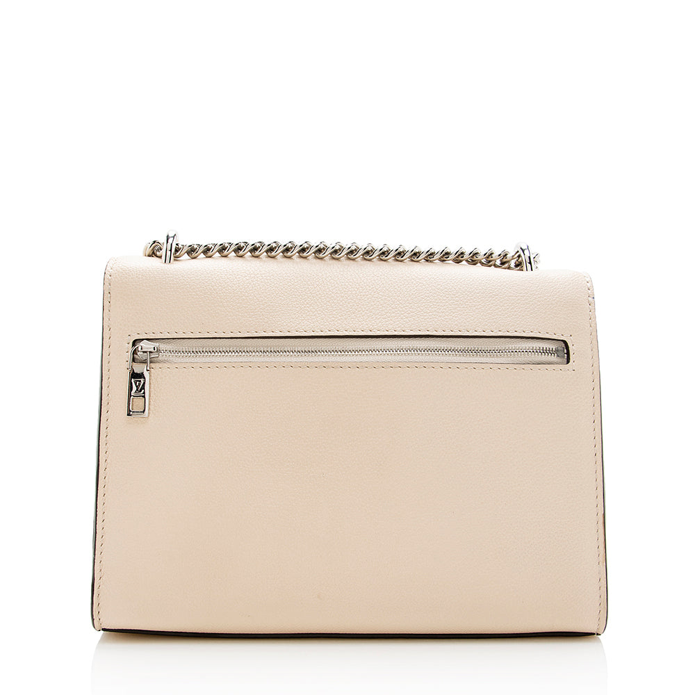 Louis Vuitton Calfskin MyLockMe Fleurs BB Shoulder Bag (SHF-18970)