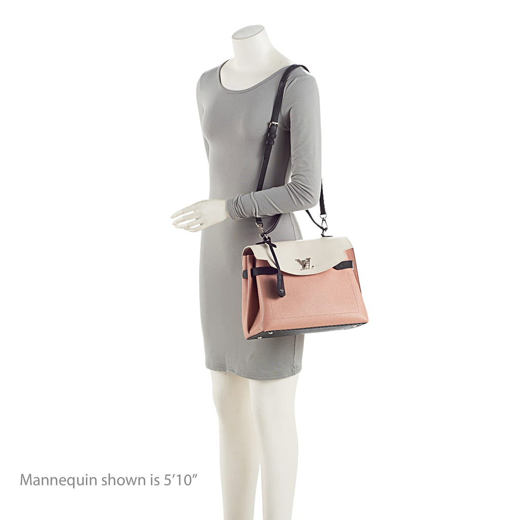 Louis Vuitton Calfskin Lockme Ever MM Top Handle (SHF-rz7iDD)