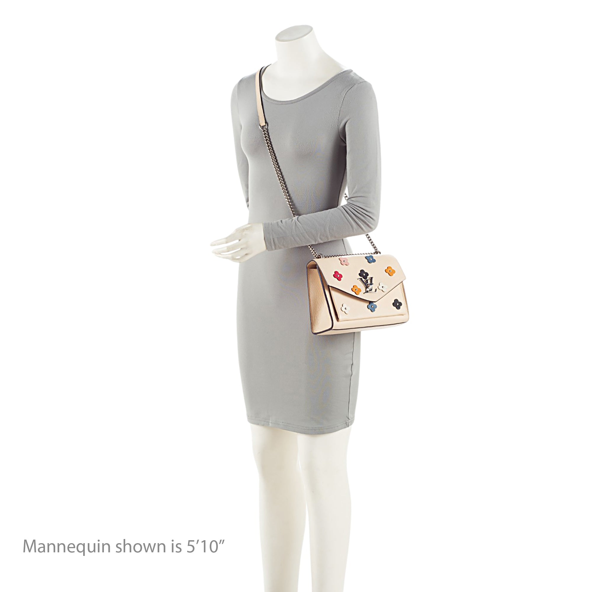 Louis Vuitton Calfskin Mylockme Fleurs BB Shoulder Bag