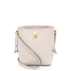 Louis Vuitton Calfskin Nano Lockme Bucket Bag (SHF-5gQoz6)