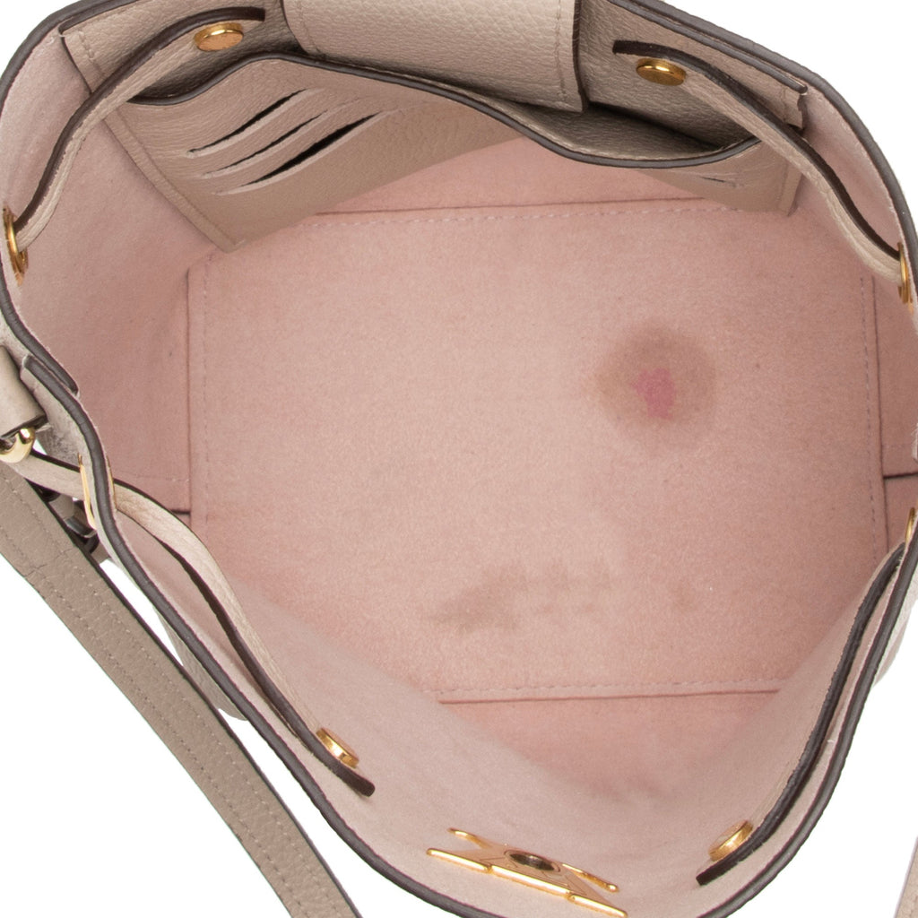 Louis Vuitton Calfskin Nano Lockme Bucket Bag (SHF-5gQoz6)