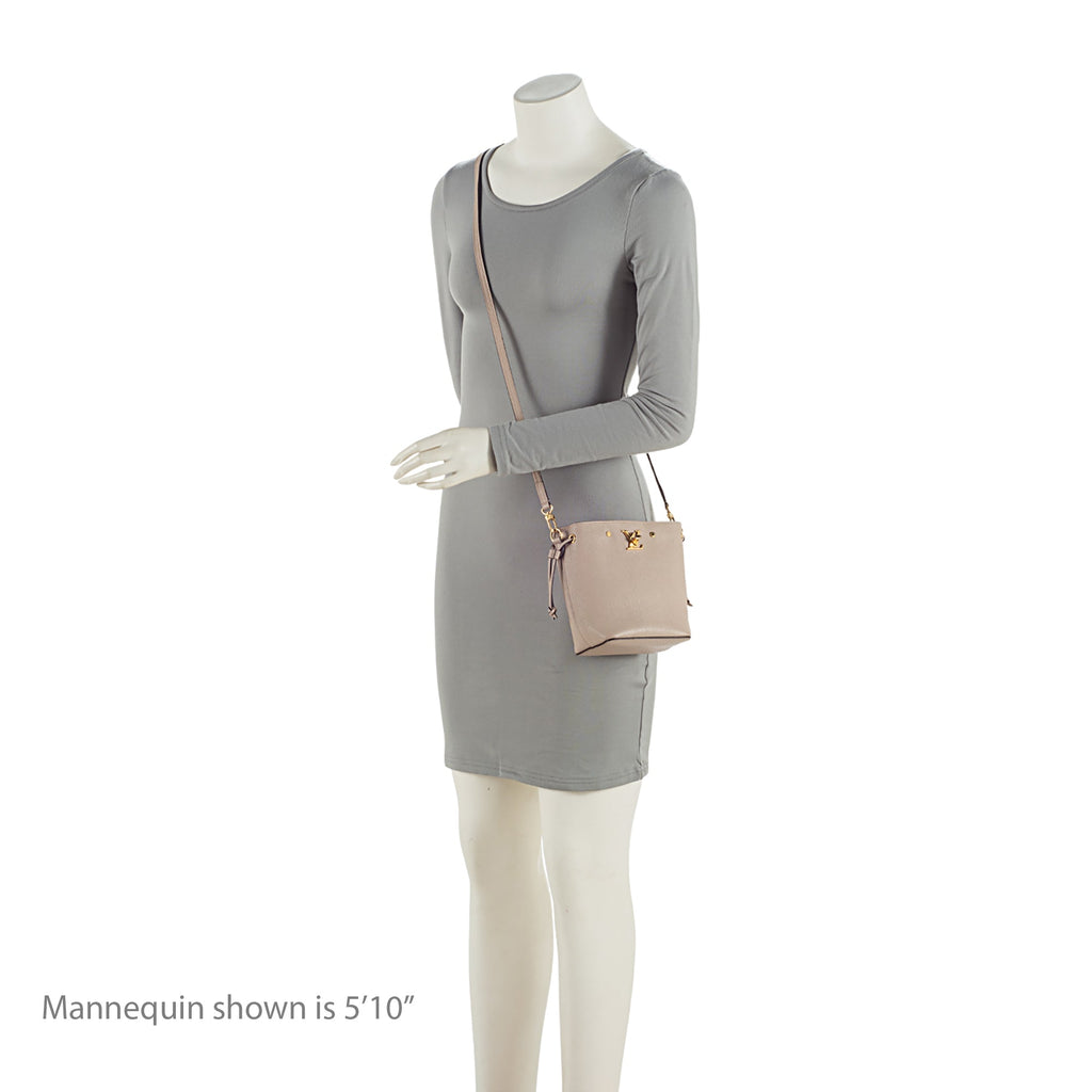 Louis Vuitton Calfskin Nano Lockme Bucket Bag (SHF-5gQoz6)