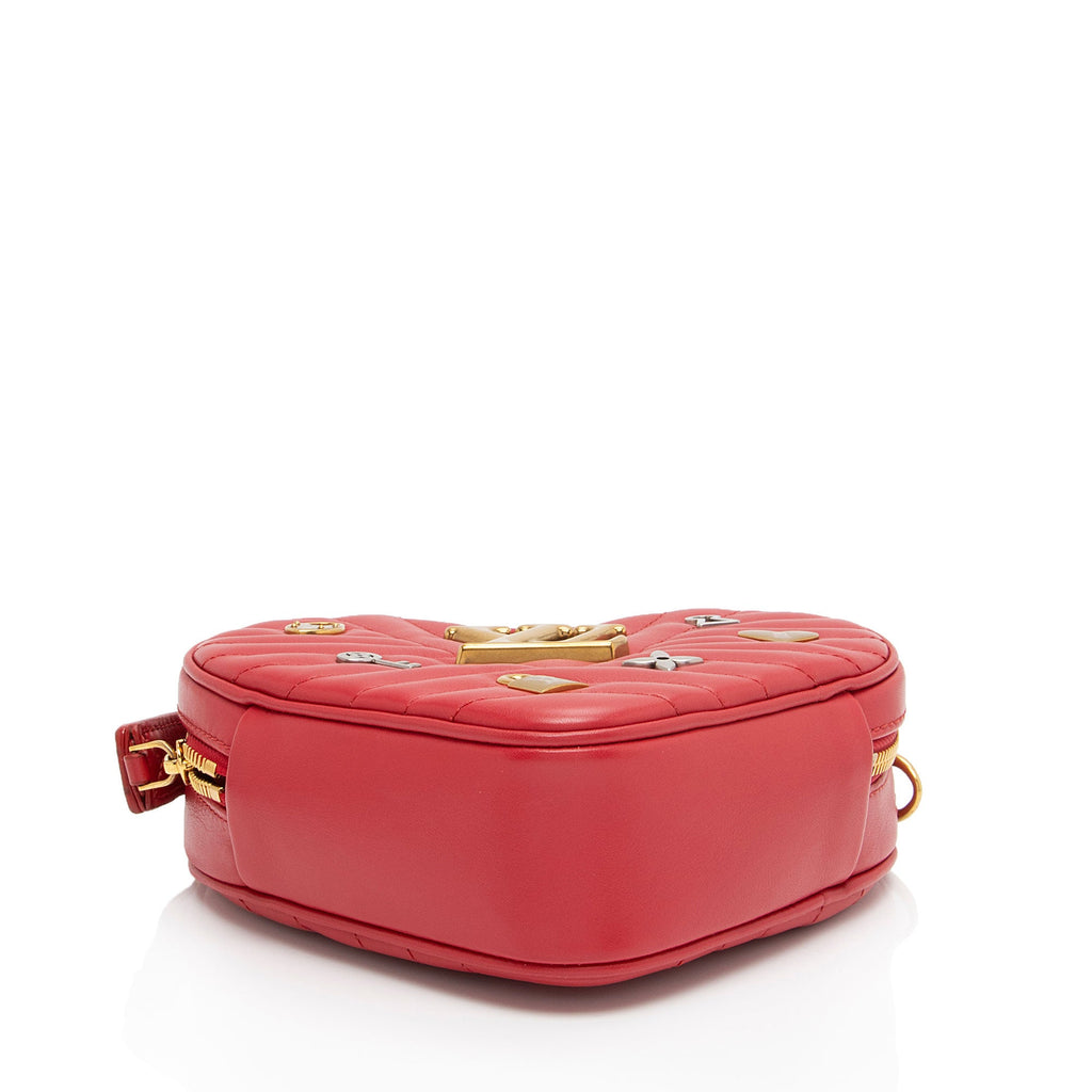 Louis Vuitton Limited Edition Calfskin New Wave Love Lock Heart Shoulder Bag