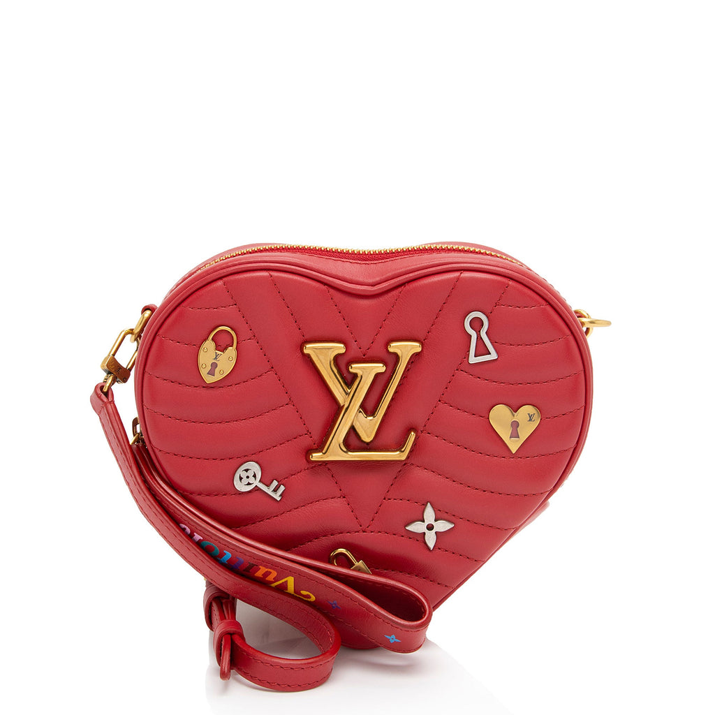 Louis Vuitton Limited Edition Calfskin New Wave Love Lock Heart Shoulder Bag