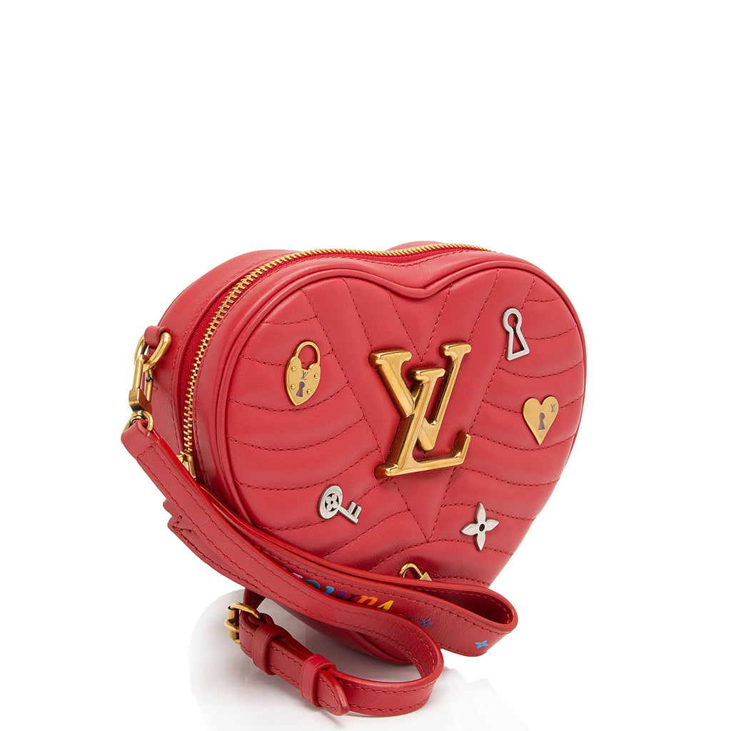 Louis Vuitton Limited Edition Calfskin New Wave Love Lock Heart Shoulder Bag
