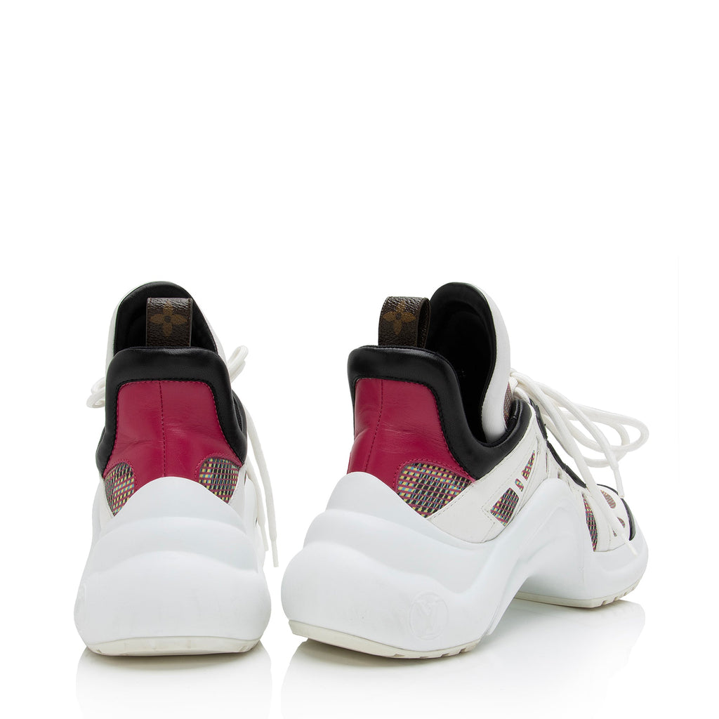 Louis Vuitton Calfskin Nylon Pop LV Archlight Sneakers - Size 7.5 / 37.5 (SHF-c5bGiQ)