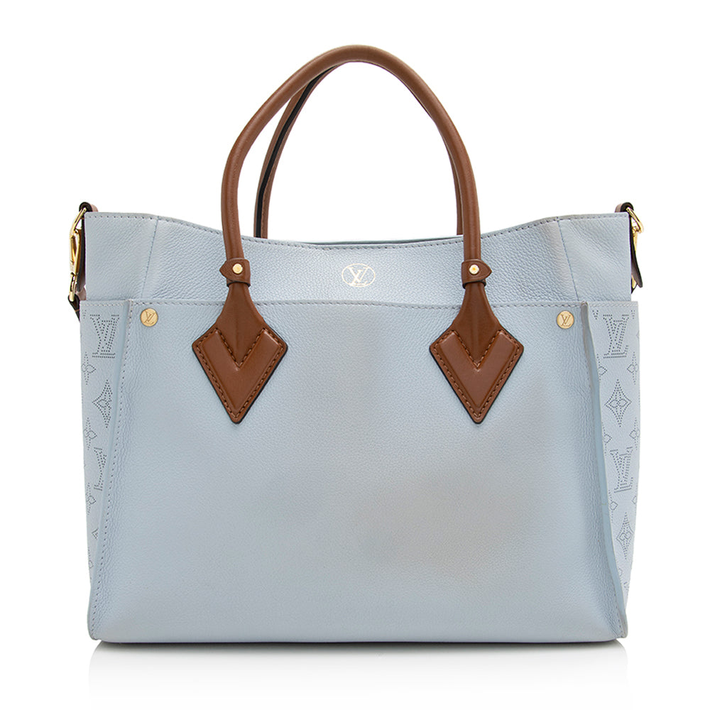 Louis Vuitton Calfskin On My Side MM Tote (SHF-21611)