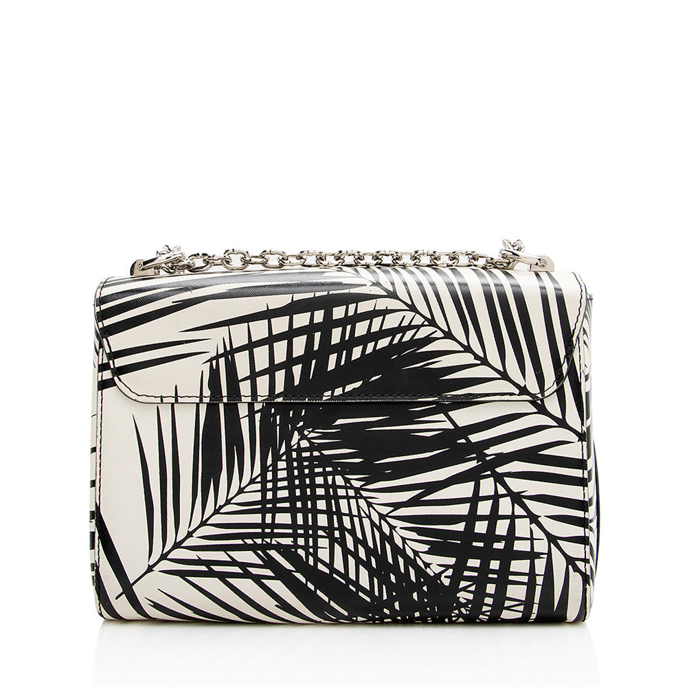 Louis Vuitton Calfskin Palm Print Twist MM Shoulder Bag (SHF-18828)