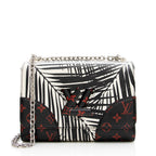 Louis Vuitton Calfskin Palm Print Twist MM Shoulder Bag (SHF-18828)