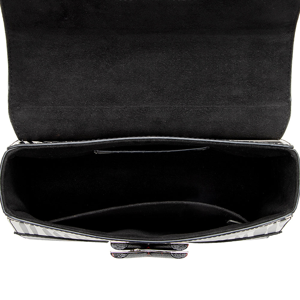 Louis Vuitton Calfskin Palm Print Twist MM Shoulder Bag (SHF-18828)