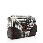 Louis Vuitton Calfskin Palm Print Twist MM Shoulder Bag (SHF-18828)