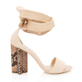 Louis Vuitton Calfskin Python Silhouette Wrap Sandals - Size 8 / 38