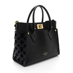 Louis Vuitton Calfskin Tufted Monogram Canvas On My Side MM Tote (SHF-WP5JFh)