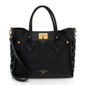 Louis Vuitton Calfskin Tufted Monogram Canvas On My Side MM Tote (SHF-QMhDUi)