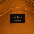 Louis Vuitton Calfskin Tufted Monogram Canvas On My Side MM Tote (SHF-QMhDUi)