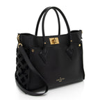 Louis Vuitton Calfskin Tufted Monogram Canvas On My Side MM Tote (SHF-QMhDUi)