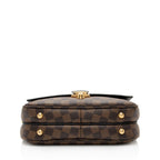 Louis Vuitton Damier Ebene Calfskin Clapton PM Shoulder Bag (SHF-1qRtRy)