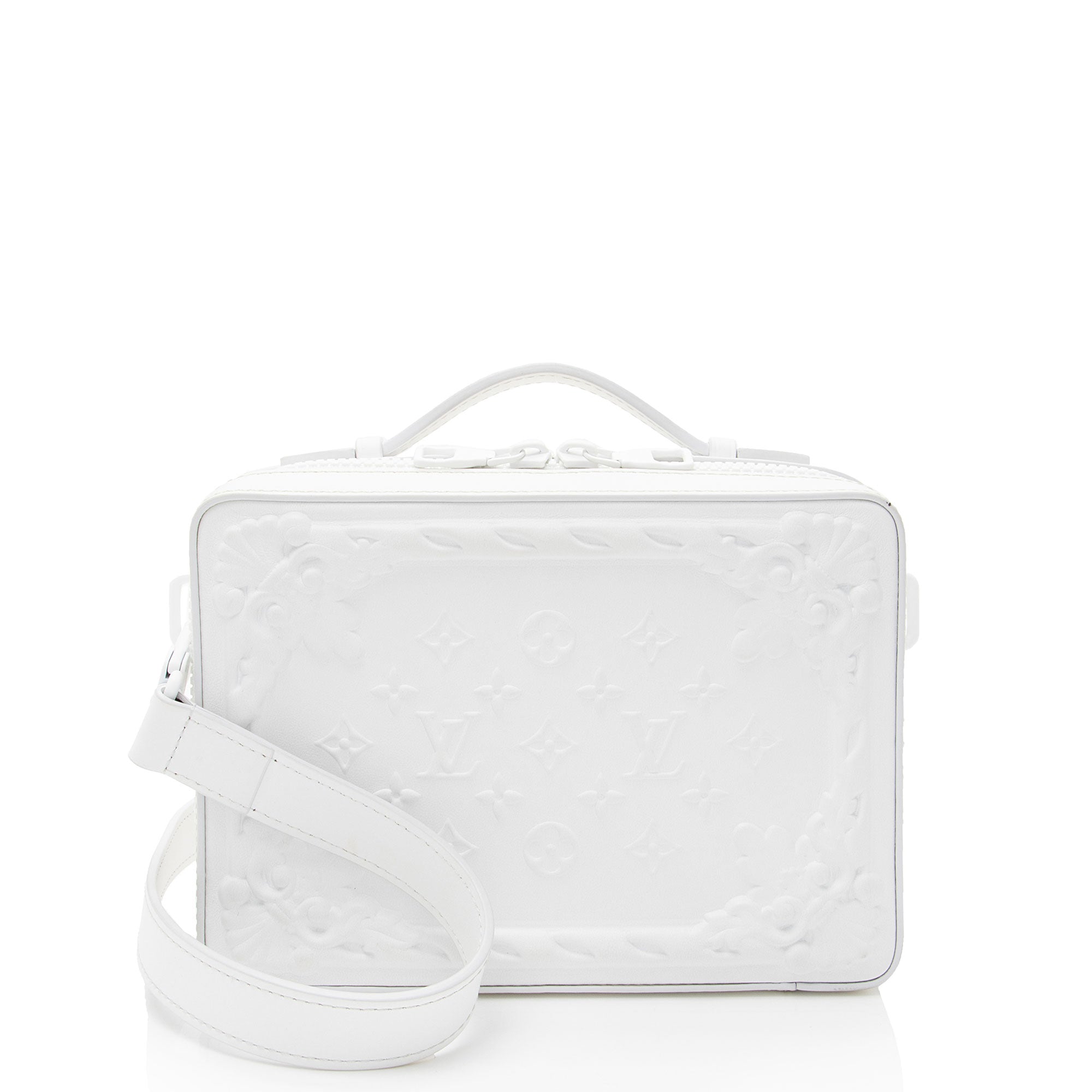 Louis Vuitton Debossed Calfskin Monogram Versailles Handle Soft Trunk