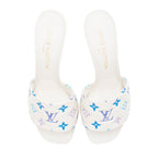 Louis Vuitton Embossed Lambskin Monogram By The Pool Revival Mules - Size 9 / 39