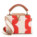 Louis Vuitton Giant Monogram Embroidered Canvas Calfskin Braided Capucines BB Bag (SHF-23587)