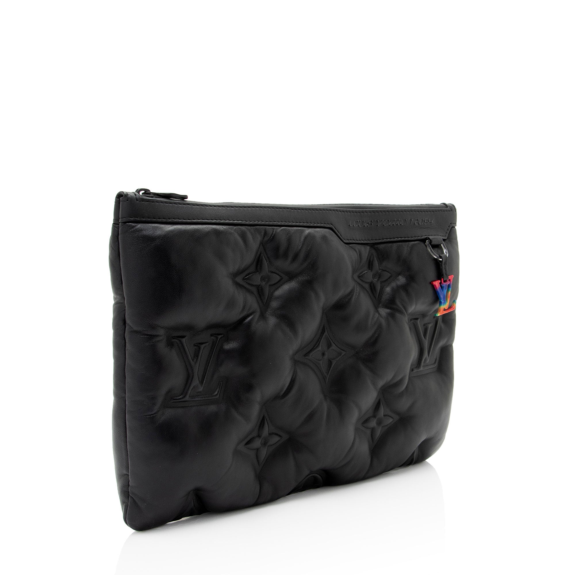 Louis Vuitton Giant Monogram Puffer Lambskin A4 Zip Pouch