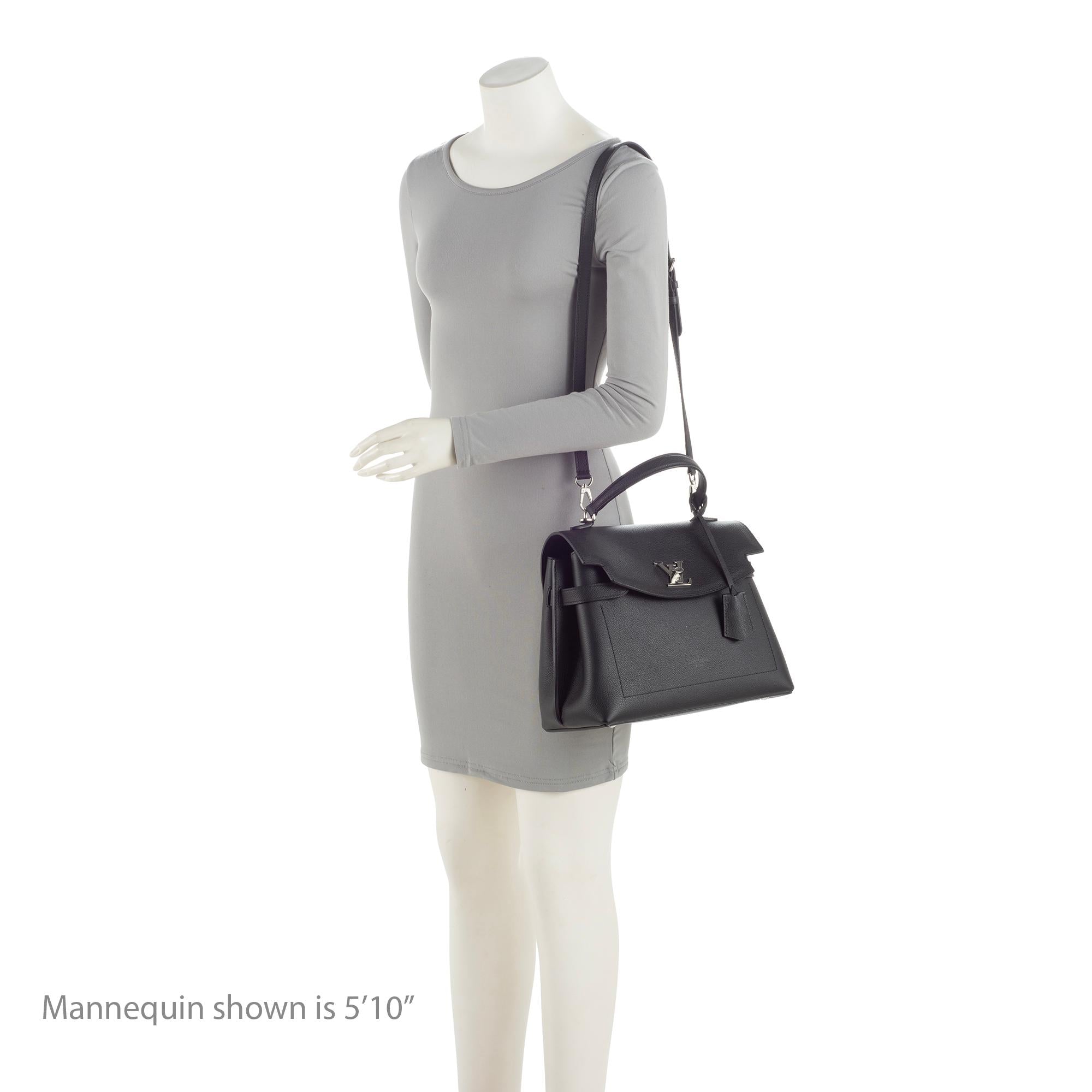 Louis Vuitton Grained Calfskin Lockme Ever MM Satchel (SHF-wlXBsa)