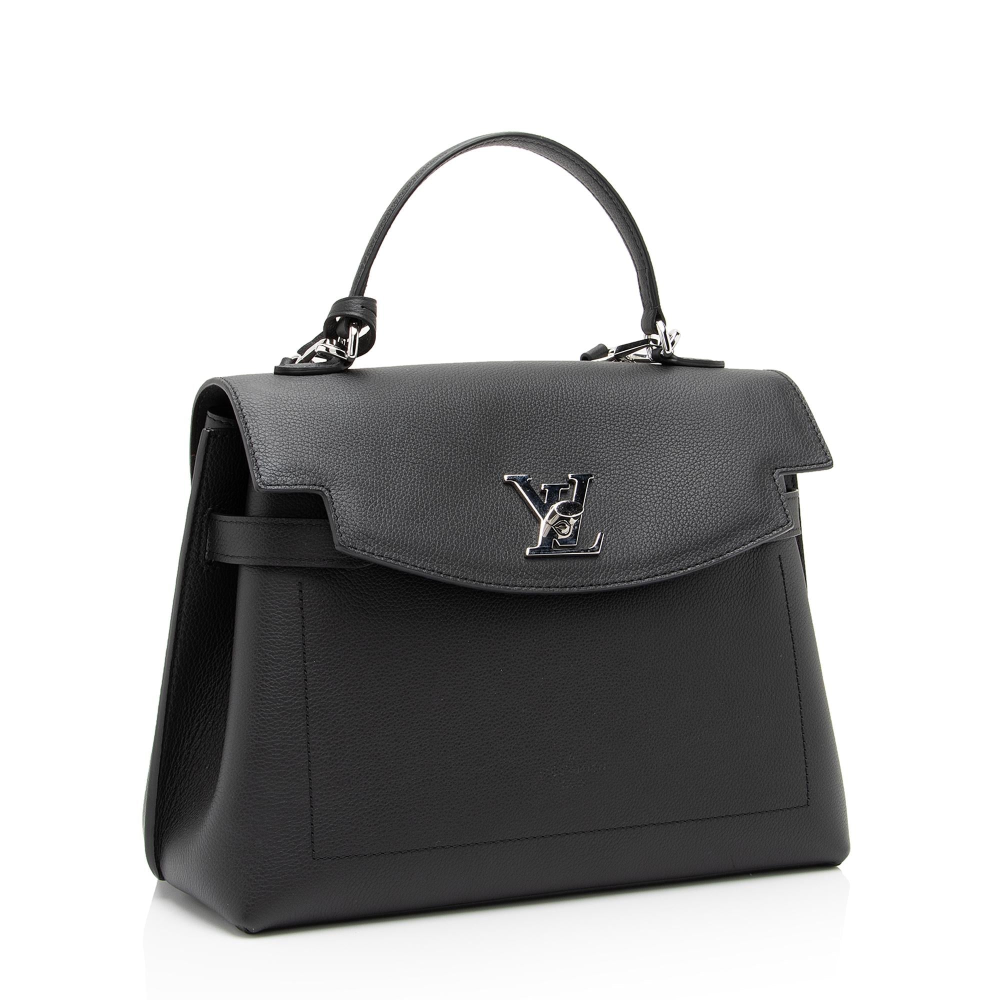Louis Vuitton Grained Calfskin Lockme Ever MM Satchel (SHF-wlXBsa)