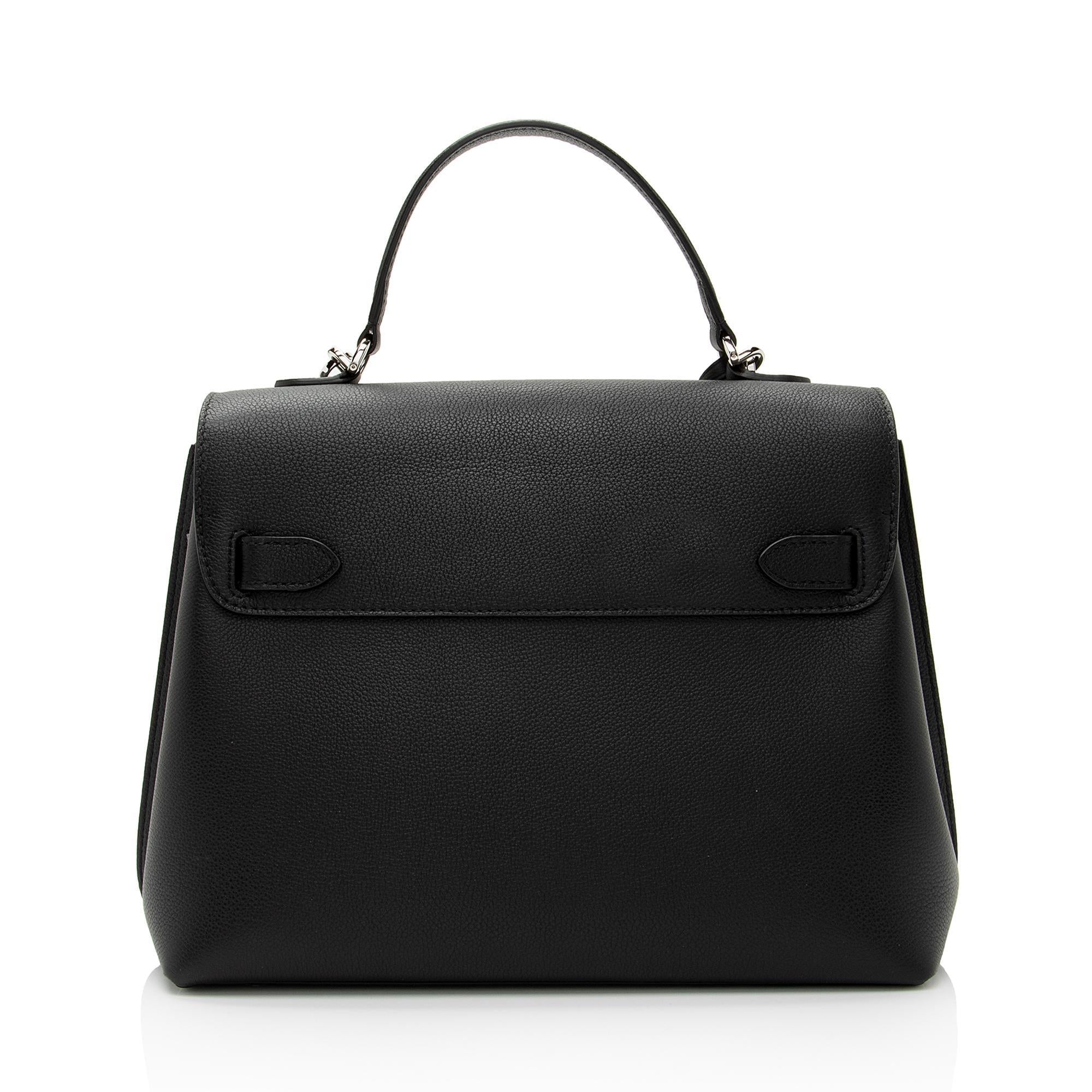 Louis Vuitton Grained Calfskin Lockme Ever MM Satchel (SHF-OiIBfz)