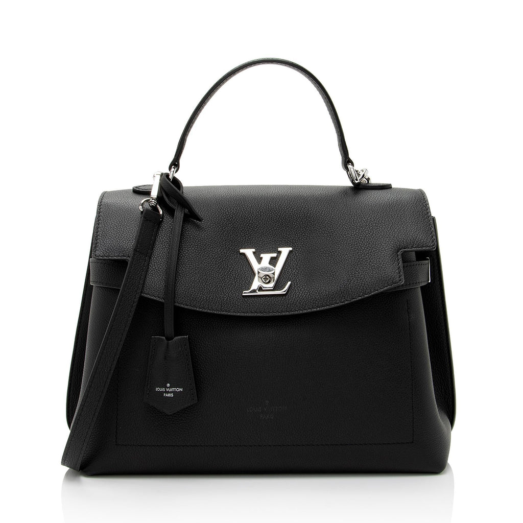 Louis Vuitton Grained Calfskin Lockme Ever MM Satchel (SHF-OiIBfz)