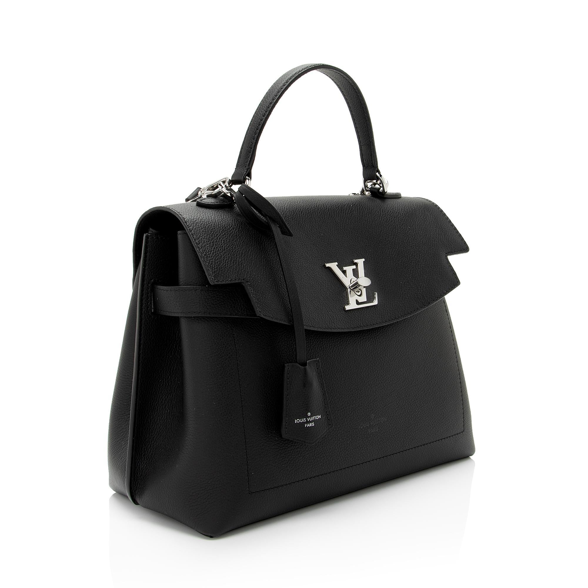 Louis Vuitton Grained Calfskin Lockme Ever MM Satchel (SHF-OiIBfz)