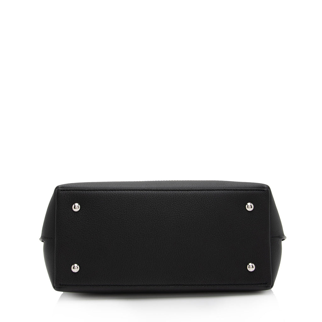 Louis Vuitton Grained Calfskin Lockme Ever MM Satchel (SHF-xxWmqD)