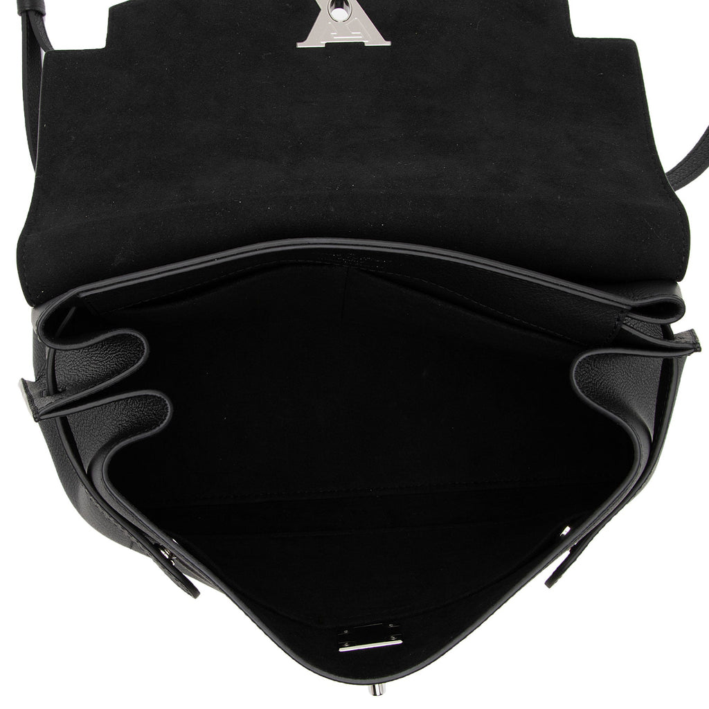 Louis Vuitton Grained Calfskin Lockme Ever MM Satchel (SHF-xxWmqD)